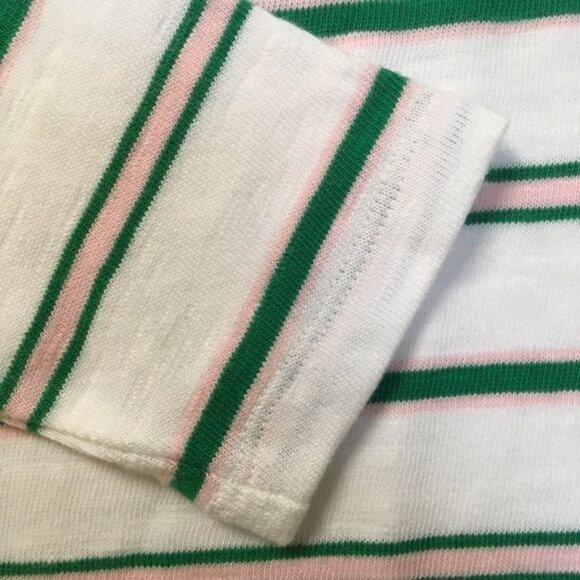 Gymboree Girls' Long Sleeve Striped Shirt – Size 4 – White, Pink & Green – 100% - Picture 2 of 3
